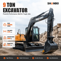 Mini-excavatrice sur chenilles de 9 tonnes, norme EPA Euro V, hydraulique, Yanmar, directement de l'usine, pour la construction, les travaux de terrassement, l'exploitation minière, garantie