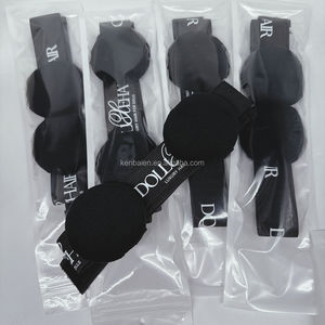 Sang trọng tùy chỉnh cứng nhắc các tông Quà Tặng màu đen hộp giấy cho phần mở rộng tóc và tóc giả gói với Ribbon hộp giấy gợn sóng bao bì - Product Image 5