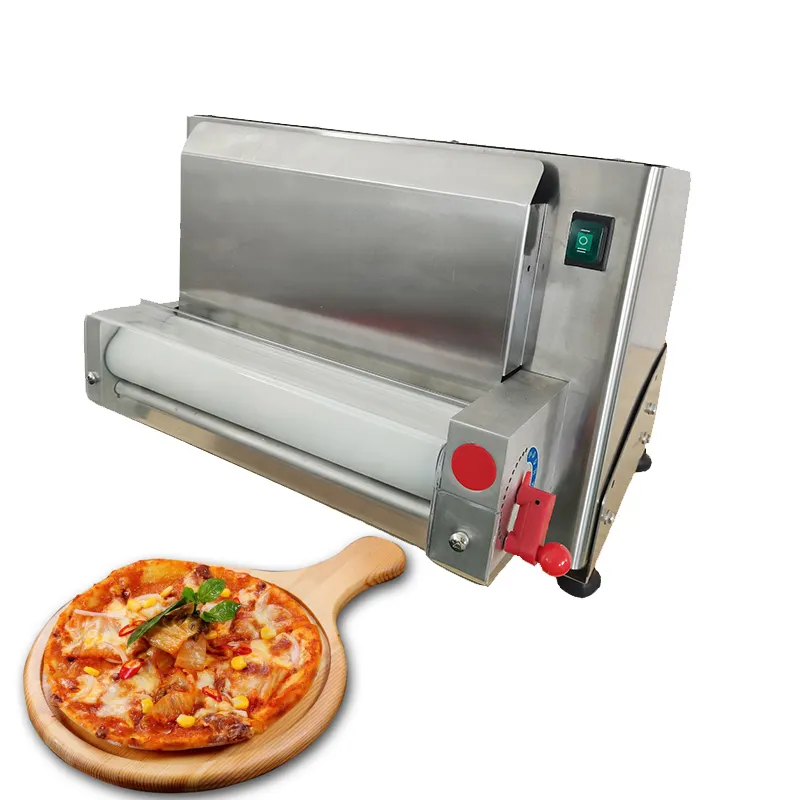 Automatische Pizza Maker Roller Machine Deegsheeter Pizza Deegpersmachine Voor Bakkerijgebruik