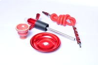 Kit de tiges de narguilé en aluminium avec plateau Tuyau de shisha pour bouteille de vin rouge Ensemble de tiges de shisha
