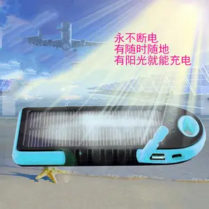 5000mah Portable Charging Powerbank 3 Battery Chargeur Solaire Strong Led Light Solar Power Bank