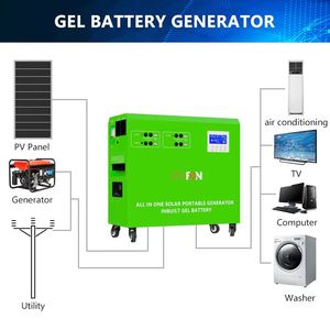 Générateur solaire portable 1kva 3kva 5kva à onde sinusoïdale pure hors réseau avec contrôleur de charge solaire et batterie 2000w - Product Image 2