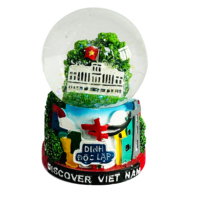 Promotion d'usine 3 D résine verre boule à neige Souvenir personnalisé artisanat Statue voiture décor à la maison cadeaux pour enfants