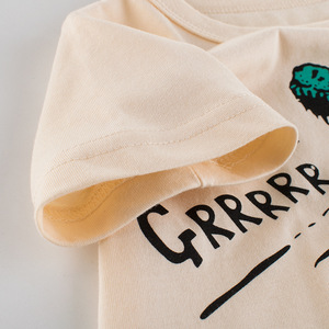 Camiseta para niños con estampado de letras <span class=keywords><strong>Grrr</strong></span>, camiseta ligera de algodón para niños y niñas, para jugar en verano y para actividades diarias - Product Image 3