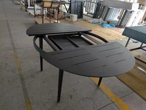 <span class=keywords><strong>Table</strong></span> à manger <span class=keywords><strong>ronde</strong></span> en aluminium pour extérieur Offre Spéciale extension imperméable résistante à la rouille <span class=keywords><strong>table</strong></span> à manger et chaises d'extérieur - Product Image 5