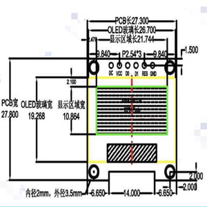Module d'affichage OLED de 0,96 pouce, affichage 12864, interface SPI 6 broches, Ssd1306oled - Product Image 4