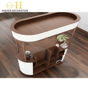 Elegant Style Mobile Coffee Kiosk Design Wood Metal Coffee <strong>bar</strong> <strong>Counter</strong> Led Spot Light For Coffee Kiosk In Mall - Product Image 6