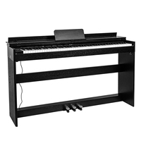 Clavier électronique multifonctionnel avec enregistrement MIDI, piano numérique professionnel 88 touches noir et blanc, en plastique