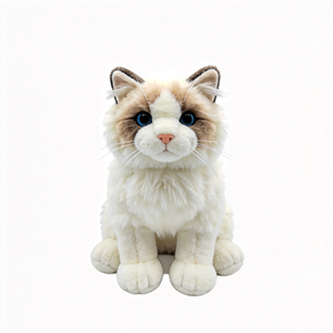 Jouets en peluche pour chat à poils longs, doux et moelleux, adorables jouets en peluche personnalisés de type Ragdoll, jouets en peluche réalistes pour animaux - Product Image 5
