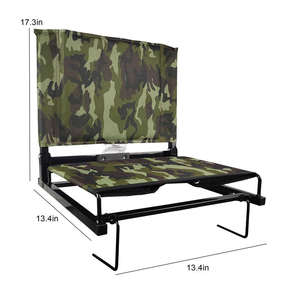 เก้าอี้สนามกีฬาแบบพกพา เก้าอี้สนามกีฬาขนาดเล็กแบบพับได้ เบาะรองนั่งแบบพับได้ เก้าอี้สำหรับอัฒจันทร์ เก้าอี้สนามกีฬาแบบเอนได้สำหรับอัฒจันทร์พร้อมพนักพิง - Product Image 2