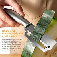 Nieuwe producten 3-in-1 roestvrijstalen groenteschiller hoge kwaliteit holle handgreep fruit- en groenteschiller flesopener