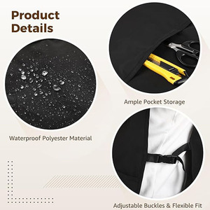 Tablier imperméable en nylon Taslon pour toilettage d'animaux, gommage, salon <span class=keywords><strong>de</strong></span> coiffure, avec poche, pour le nettoyage et l'entretien ménager, uniforme personnalisable avec logo - Product Image 4