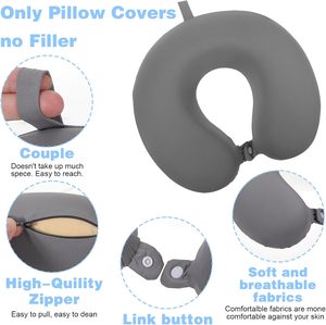 360 °   Oreiller en mousse à mémoire de forme en U, ergonomique pour le cou, portable, idéal pour les longues sessions assises ou les voyages, prévient l'inclinaison de la tête vers l'avant - Product Image 5