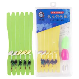 LUSHAZER 5 pcs/set Plate-forme de pêche à la mouche Leurre à plumes avec lames de <span class=keywords><strong>spinner</strong></span> Truite Leurre à mouche pour eau douce salée - Product Image 2