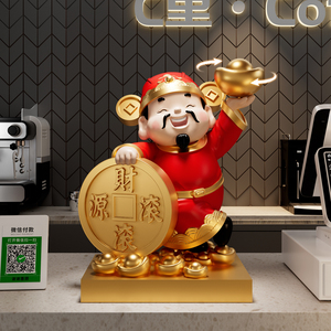 Escultura Decorativa del Dios de la Riqueza 2026, Regalo de Inauguración Auspicioso, Decoración de Buena Fortuna para Mostrador de Caja de Tienda - Product Image 2