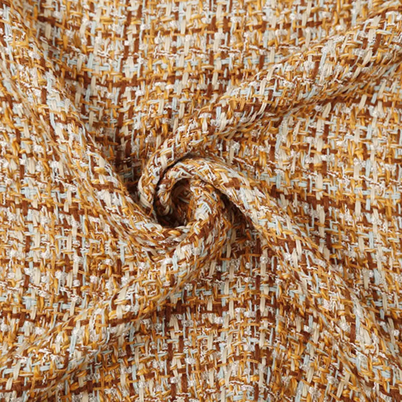 High Quality Cheap Price, Wholesale Neat 40% Wool 40% Polyester 20% Viscose Tweed Recycled Fabrics For Garment/