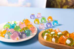 Adorables Ranas con Corona 3D que Brillan en la Oscuridad, Pequeños <span class=keywords><strong>Animales</strong></span> de Resina Pintados a Mano, Regalos de Estilo Fairycore, Recuerdos <span class=keywords><strong>para</strong></span> Fiestas de Halloween, Miniaturas - Product Image 5