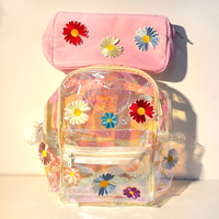 Usine mignon coloré fleur fer sur chapeau patchs de broderie coloré découpé au Laser patchs de décoration pour enfant adulte vêtements
