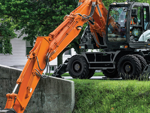 Excavadora montada en rueda de 19 toneladas ZX190W para paisajismo y excavación - Product Image 2