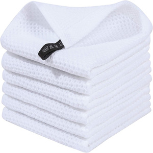 Torchons de Cuisine en Coton Gaufre Ultra Doux Séchage Rapide pour Nettoyage <span class=keywords><strong>des</strong></span> Mains Technique de Tissage en Gros - Product Image 5