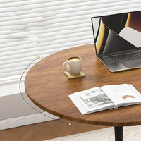 Table basse de forme irrégulière avec plateau en bois de noyer pour salon et bureau à domicile