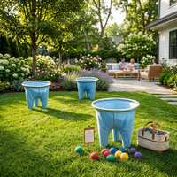 Jeu de Jardin Amusant pour Enfants : Attrape-Balles avec Cible Extra-Large, Jouet Sportif Actif Portable pour la Famille en Extérieur