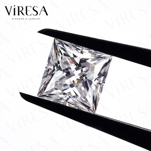 Corte de princesa cuadrado de alta calidad 0,6-5.0ct VVS Claridad Color blanco <span class=keywords><strong>Moissanite</strong></span> suelto Precio por quilate con certificado GRA - Product Image 2