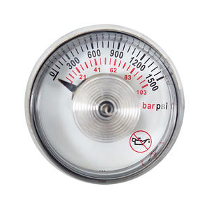 <span class=keywords><strong>1500PSI</strong></span> 103BAR Dial 35 mm NPT 1/8 manômetro de latão niquelado para cilindro de gás - Product Image 1