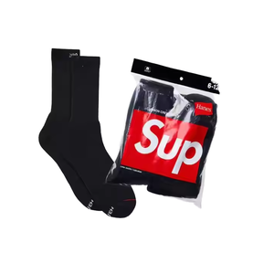 Sup Hanes Crew <b>Socks</b> 6-12 Cushion <b>Black</b> Men's <b>Socks</b> - Product Image 1