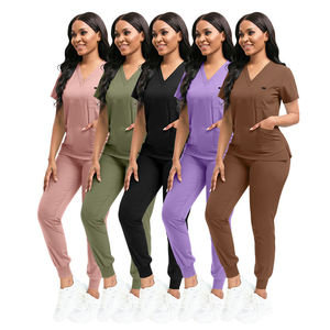 Uniformes Médicos Personalizados 2026, Conjuntos de Uniformes de Enfermería para <span class=keywords><strong>Mujer</strong></span>, Transpirables, con Spandex, Económicos, para Hospital - Product Image 3