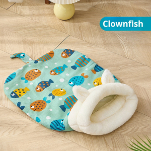 LY Cuccia Calda per Animali Domestici <span class=keywords><strong>con</strong></span> Design a Cappuccio - Cuccia Accogliente in Velluto Stampato per Gatti e Cani - Per Estate e Tutte le Stagioni, Lavabile in Lavatrice - Product Image 3