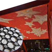 Toile lumineuse codable : résolution 20 mm, filetage couleur intégrale, IP67 DMX512 résistant aux intempéries, optimisant les expériences d'affichage publicitaire UGC