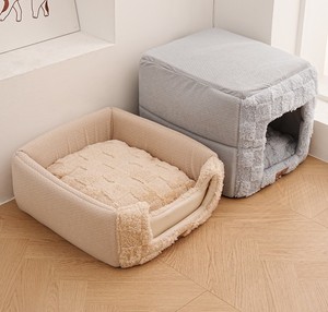 Katlanabilir Kare Kedi Yatağı ve Köpek Yatağı Sonbahar Kış İçin Uygun Dayanıklı Evcil Hayvan Yuvası - Product Image 3