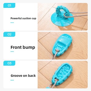 Juguete masticable con ventosa para perros, pelota resistente a mordidas para la dentición de perros medianos, de caucho termoplástico, alivia el aburrimiento y previene quemaduras - Product Image 4