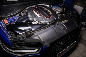 13-20 pipa asupan udara serat karbon asupan efisien untuk AUDI C7 S6 S7 4.0T versi Jalan pipa asupan udara mesin - Product Image 4