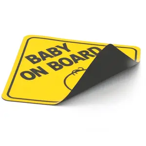 Etiqueta engomada del bebé en el coche Etiqueta engomada del imán reflectante de advertencia del bebé a bordo