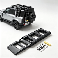 Kit de carrosserie extérieure Defender 90 110, échelle d'accès latérale noire argentée, barre de toit, accessoires de remplacement automobile