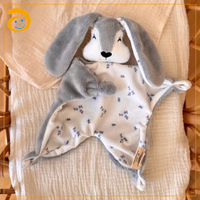 Doudou Lapin Cerf en Peluche Doux pour Bébé, Couverture Réconfortante pour Nouveau-né, Apaisant pour Berceau, Cadeau