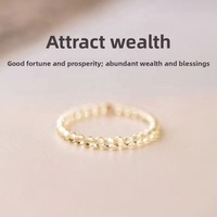 Schmuck für Männer und Frauen Gesundheitsschutz Reichtum Anziehend Naturstein Kristallring Elastisches Band Facettierter Türkis Modische Ringe
