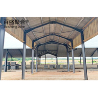 Hangar à volaille en acier à faible coût au Pakistan Hangar en acier Entrepôt pour chèvres Hangar pour vaches Bâtiment de ferme Cadre de bétail Structure en acier