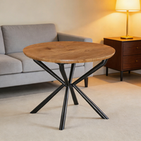 Table à manger extensible en bois de style nordique moderne, multifonctionnelle pour les petits espaces, salle à manger à domicile avec pieds en métal