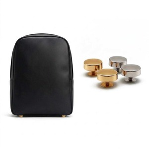 Pieds de sac en alliage de zinc à visser, rivets de protection de fond de sac en métal, or et argent, quincaillerie pour sacs à main, vente en gros DIY - Product Image 1