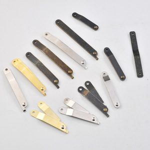 Charnière de meuble de style chinois en fer, montage en surface, durable, plaquée, type H, pour support de boîte en bois - Product Image 2