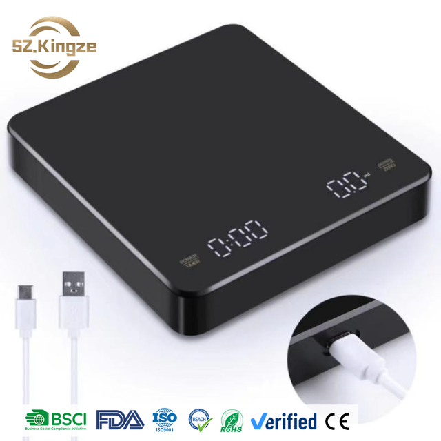High Accurate Digital Display Coffee Weighing Scale Mini Kitchen Coffee Scale with Timer