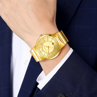 Reloj de Hombre con Diseño de Dibujos Animados Multicolor, Cristal Circular con Efecto Rayos de Sol, Manecillas Luminosas, Movimiento de Cuarzo, Acero Inoxidable, Resistente al Agua