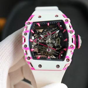 Nuevo Reloj Mecánico Tourbillon de Alta Calidad, Lujoso, de Primera Categoría, Blanco y Rosa, en Oferta - Product Image 1