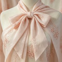 Tissu en lin Tencel rose clair A1004 avec motif dégradé de perles pour robes délicates