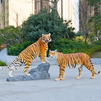 Support de personnalisation grande Sculpture d'animal en résine plastique Animal Safari tigre Statue pour fête accessoires d'événements