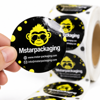 Custom Printed Packaging Labels for Food Bags Cosmetic Bottles Brand Logo Sticker Roll Wholesale Supplier