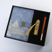 Ensemble de cahiers A5 de style chinois pour entreprise, personnalisé, fabriqué avec soin, design culturel créatif antique, impression de logo